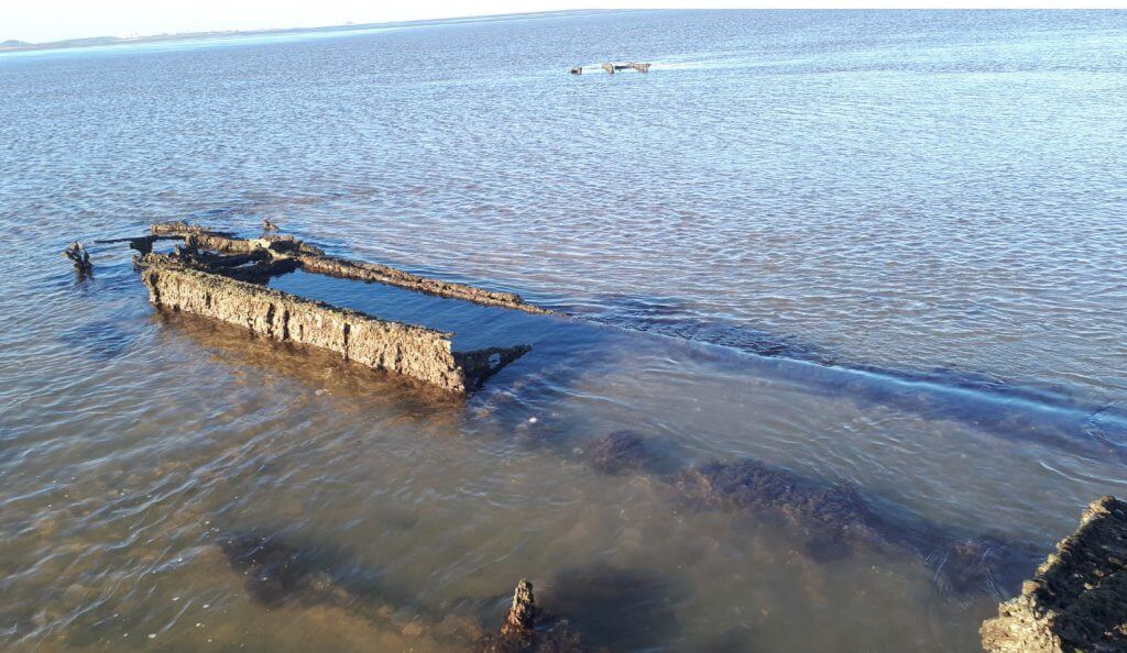 The remaining wreckage of DC3 VH-BBV.
