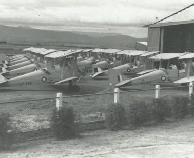Tiger Moths at No7 EFTS Western Junction during WW2.