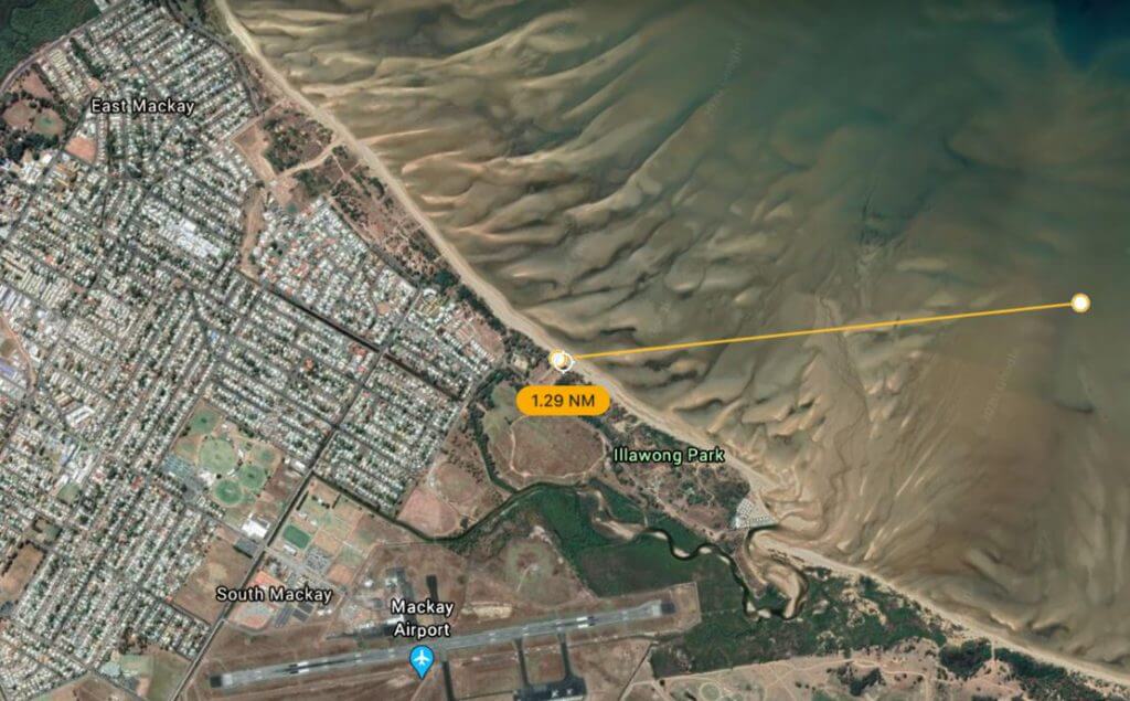 Google Earth location of DC-3 VH-BBV.